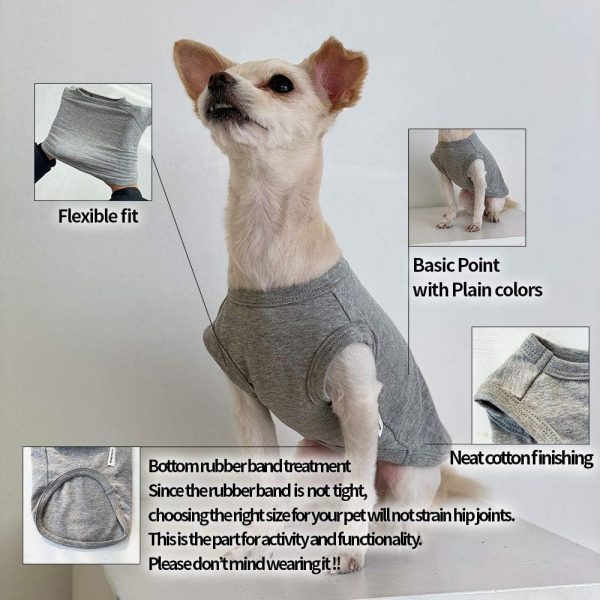 Dog Sleeveless Tank Top Cotton Shirts for Dogs Plain Sleeveless T-Shirts Soft Breathable Cool Dog Shirt pet Clothes (4X-Large, Red)