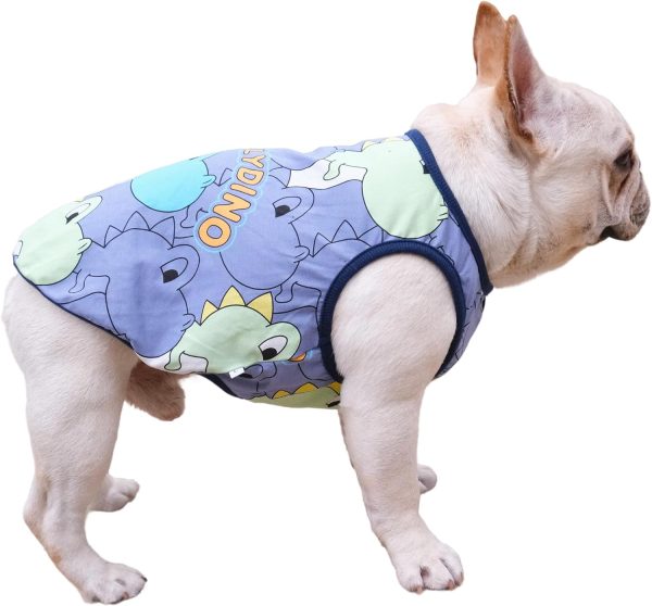 Dog Cooling Shirts Dog Summer Clothes for Small Medium Dogs and Cats, French Bulldogs Clothes Stretchy Summer Dog Clothes Dog Shirts for Small Medium Dogs, Sleeveless Planet Pattern