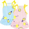 2 Pack Dog Shirt Skirt Striped Printed T Shirts Cotton Vest Pleated Dress Puppy Clothes Summer Shirts Cute Girl Boy Tops Soft Pet Apparel for Small Medium Dogs Cats Outfits Costume(M)