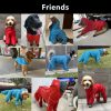 Dog Raincoat 2 Piece Sets, Adjustable Dog Rain Jacket and Vest, Double Layer, Storage Pocket for Giant,Large and Medium Dogs (Lake Blue, 12XL)