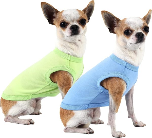Dog Shirt,Combed Cotton T-Shirts,Soft Cool Boy Girl Tee for Small Dogs Kitty Puppy Chihuahua,Grey Striped S