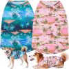 Dog Summer Cooling Shirts,Sun Protection Quick Dry Mesh Breathable Large UV Protection Tee-Shirt,Red+Blue L