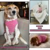 817r9BPfSLL._AC_SL1500 Dog Shirt,Combed Cotton T-Shirts,Soft Cool Boy Girl Tee for Extra Large Dogs Labrador,Pink Rose Striped XXXL