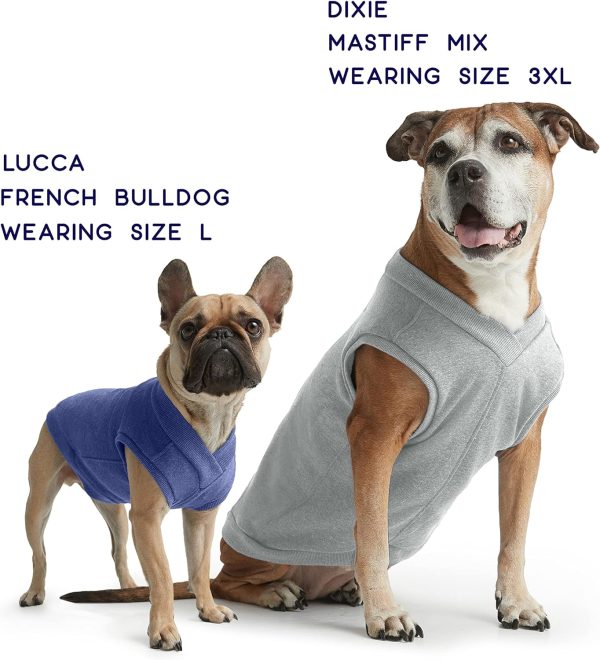 Casual Stretch Comfort Cotton Dog Sweatshirt Sweater Vest for Small Dogs, Medium Dogs, Big Dogs (3X-Large, Black)