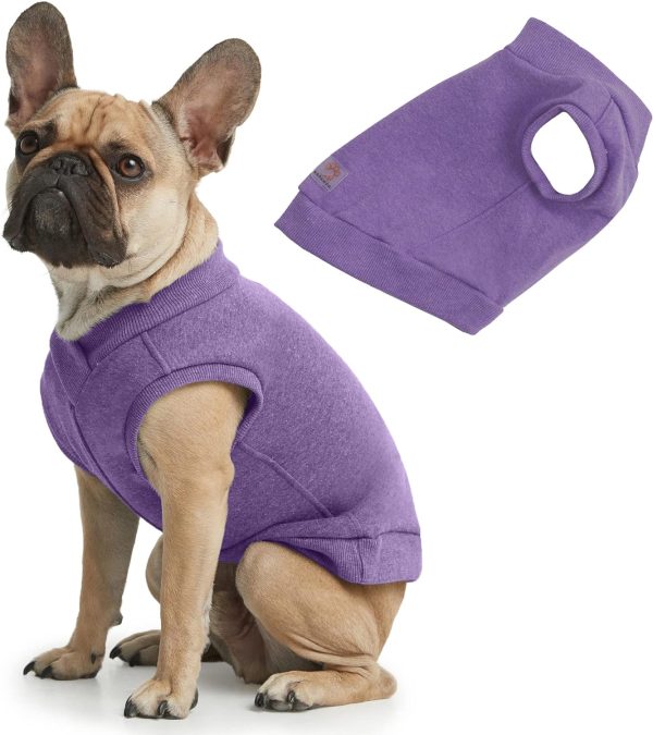 Casual Stretch Comfort Cotton Dog Sweatshirt Sweater Vest for Small Dogs, Medium Dogs, Big Dogs (X-Small, Royal Blue)