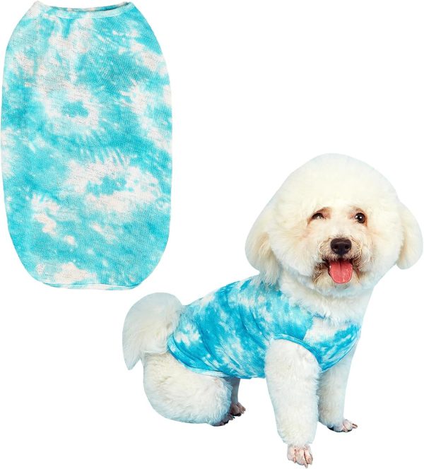 Dog T-Shirts 100% Cotton Soft Puppy Clothes Cute Prints Dogs Pocket Shirt for Small Dogs (Small PinkCat)