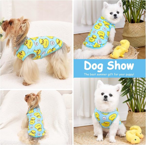 Dog Shirts for Small Dogs Girl Boy Dog Clothes Vest Cute Small Dog Shirt Soft Elastic Puppy Clothes Shirt Vest Pet T-Shirt Breathable Puppy Cat Clothes Tiny Dog Outfit Apparel
