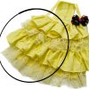 FIONA'S CLOSET Dog and Cat Clothes Sleeveless Dress Breathable Lace Cotton(Yellow, 1X-Large)