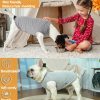Dog Shirt,Combed Cotton T-Shirts,Soft Cool Boy Girl Tee for Small Dogs Kitty Puppy Chihuahua,Grey Striped S