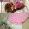 81c6d61qLwL._AC_SL1500 Dog Shirt,Combed Cotton T-Shirts,Soft Cool Boy Girl Tee for Extra Large Dogs Labrador,Pink Rose Striped XXXL