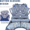 81gzrEY2EYL._AC_SL1500 Small Dog Hoodie Clothes Cute Stripe Shirts Denim Jumpsuit One-Piece Outfit for Small Medium Dogs Cats Boy Girl Chihuahua Blue Jeans Overalls Puppy Costume (Blue,M)