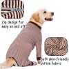 Dog Bodysuit Post Surgery Dog Onesie with Zipper Full Body Dog Pajamas Large Medium Dog Shedding Suit Surgical Suit for Dogs Female/Male Dog Surgery Suit Recovery Suit after Surgery Spay Suit