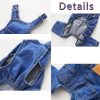 Dog Shirts Clothes Dog Denim Jumpsuit Overalls, Fashion Pet Jean Overalls Apparel, Comfortable Puppy Costumes for Small Medium Dogs&Cat, Dog Denim Shirts, Shirt & Pant Sets, Pets Outfits (M)