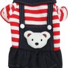 Small Dog Denim Dress: Dog Denim Jumpsuit Puppy Dresses Dog Apparel Small Dog Costume Pet Jean Skirt Dog Clothes for Small Dogs Girl，Size S