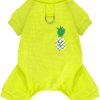 Dog Small Dog Shirt Pjs Soft Cotton Puppy Clothes Cute Spring Summer Dog Clothes for Small Dogs Girl Boy Chihuahua Stretchy Dog Onesies for Small Dogs Cats Jumpsuit Outfits
