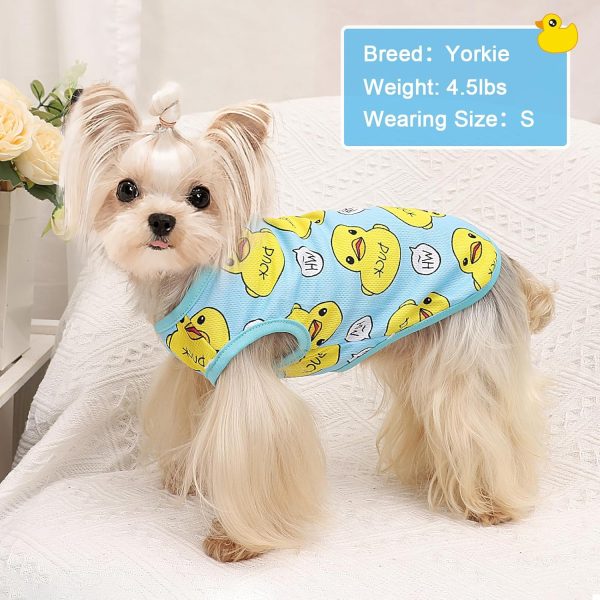 Dog Shirts for Small Dogs Girl Boy Dog Clothes Vest Cute Small Dog Shirt Soft Elastic Puppy Clothes Shirt Vest Pet T-Shirt Breathable Puppy Cat Clothes Tiny Dog Outfit Apparel