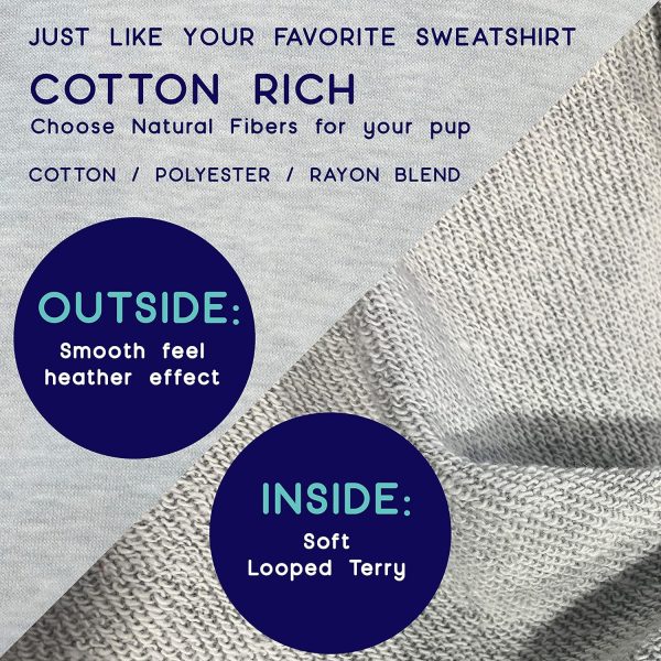 Casual Stretch Comfort Cotton Dog Sweatshirt Sweater Vest for Small Dogs, Medium Dogs, Big Dogs (X-Small, Royal Blue)