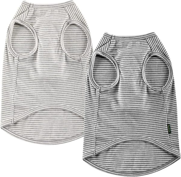 91R3TrAvETL._AC_SL1500 Dog Shirt,Combed Cotton T-Shirts,Soft Cool Boy Girl Tee for Extra Large Dogs Labrador,Pink Rose Striped XXXL