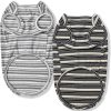 Dog Shirts Cotton Striped T-Shirt, Summer Pet Clothes for Small Dogs, 2-Pack Soft Puppy Apparel Cat Tee, Breathable Stretchy, Blue Yellow XL